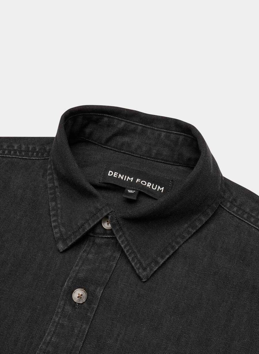 denim forum the 80s comfy denim shirt black eyeliner