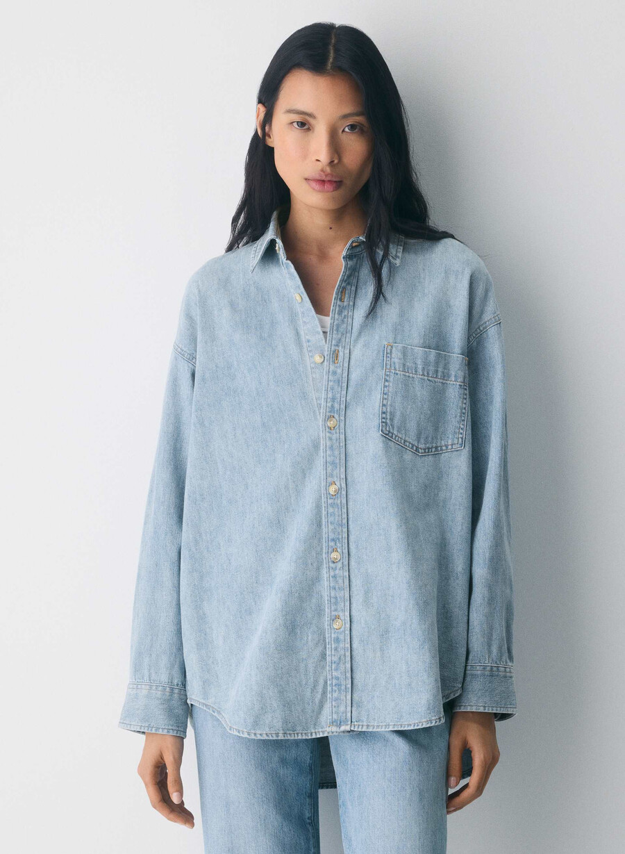 denim forum the 80s comfy denim shirt 7 yrs pctr ths bleu