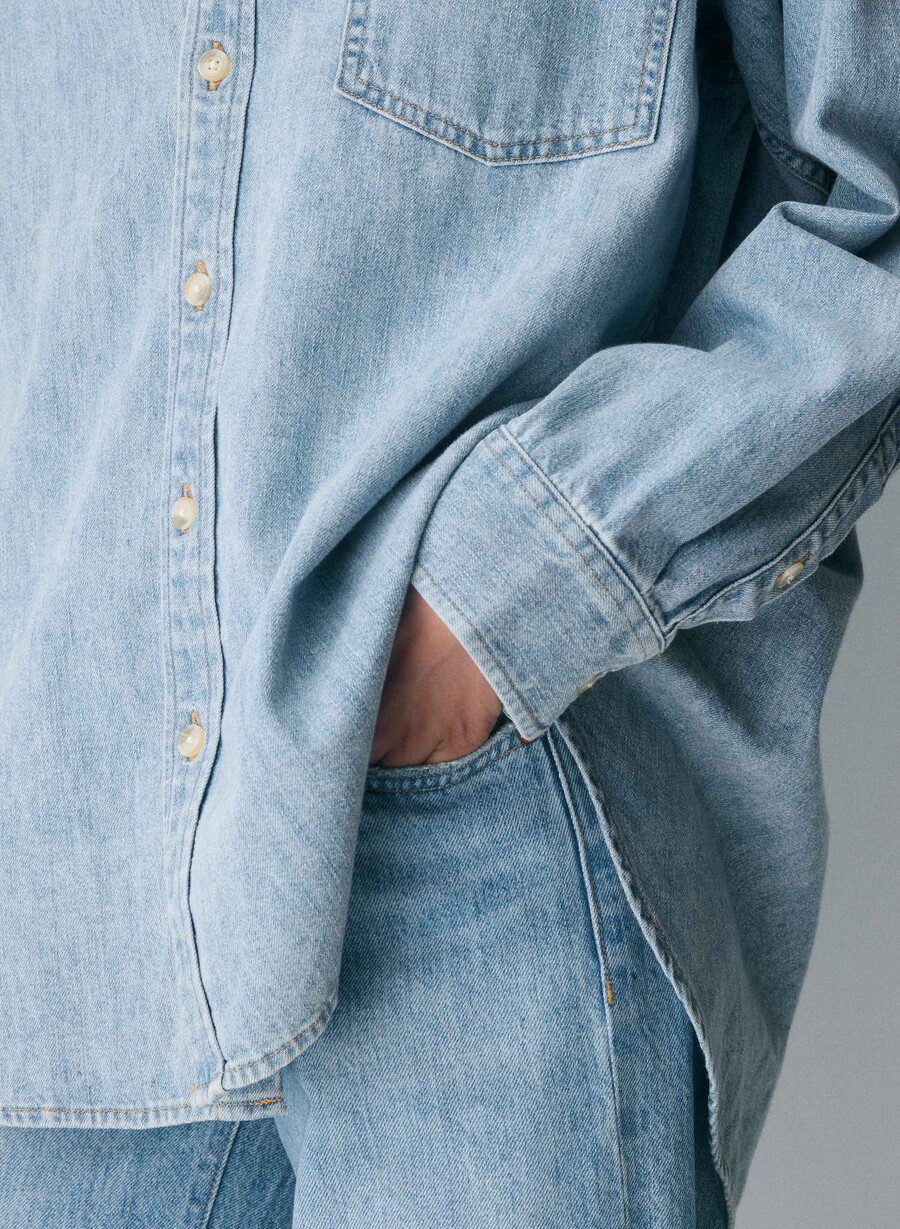 denim forum the 80s comfy denim shirt 7 yrs pctr ths bleu