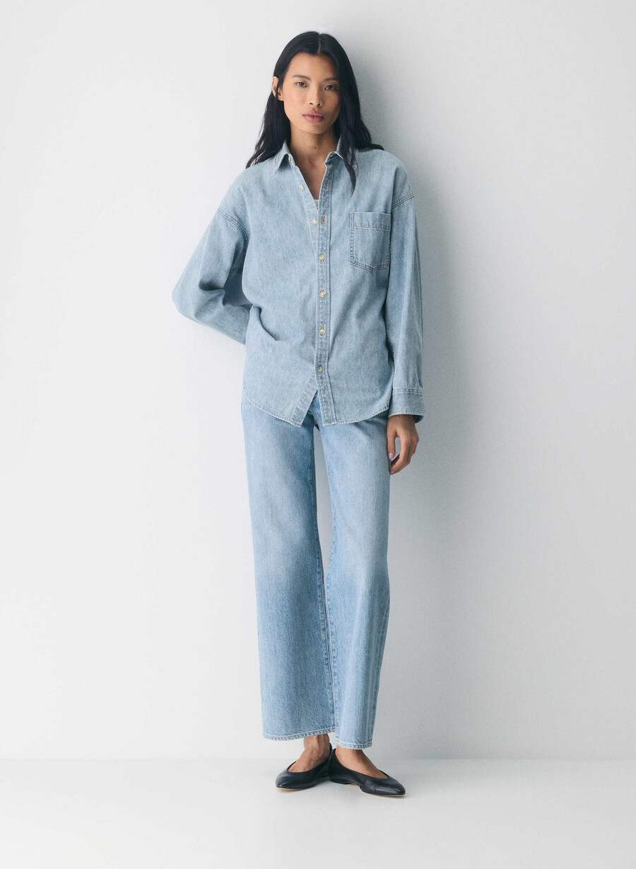 denim forum the 80s comfy denim shirt 7 yrs pctr ths bleu