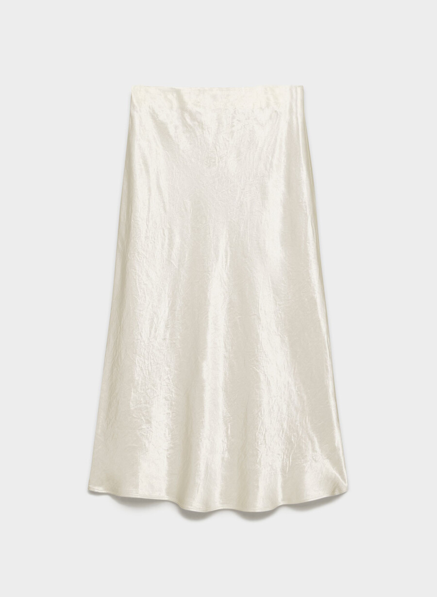 slip satin midi skirt light birch