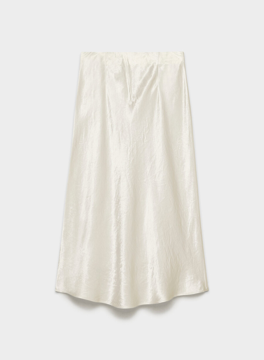 slip satin midi skirt light birch