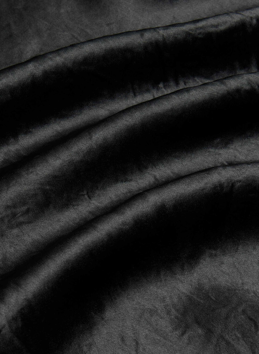 slip satin midi skirt black