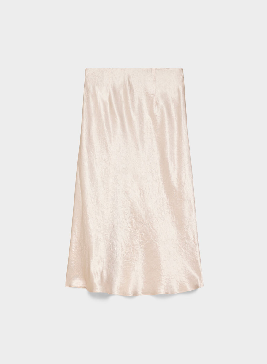 slip satin midi skirt denude