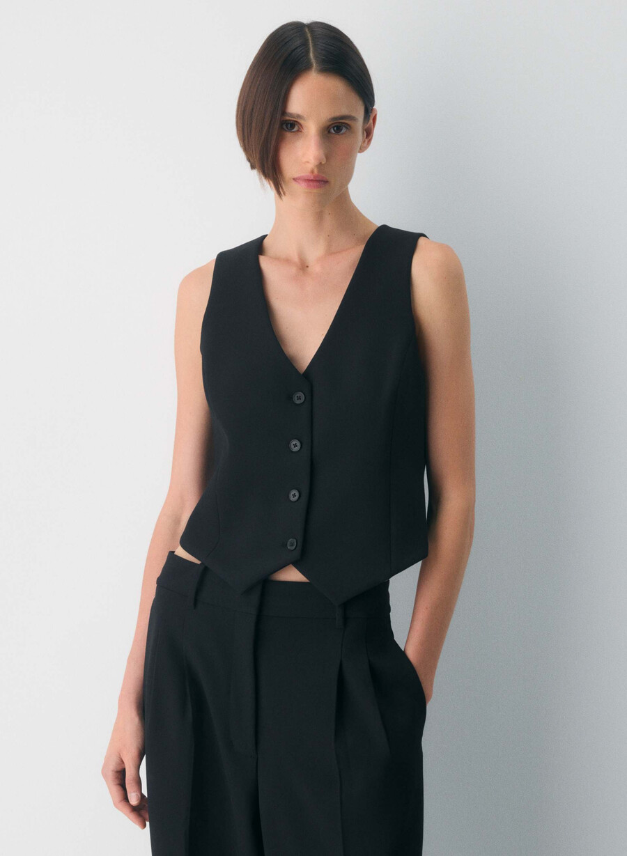 deniro vest - ressential black