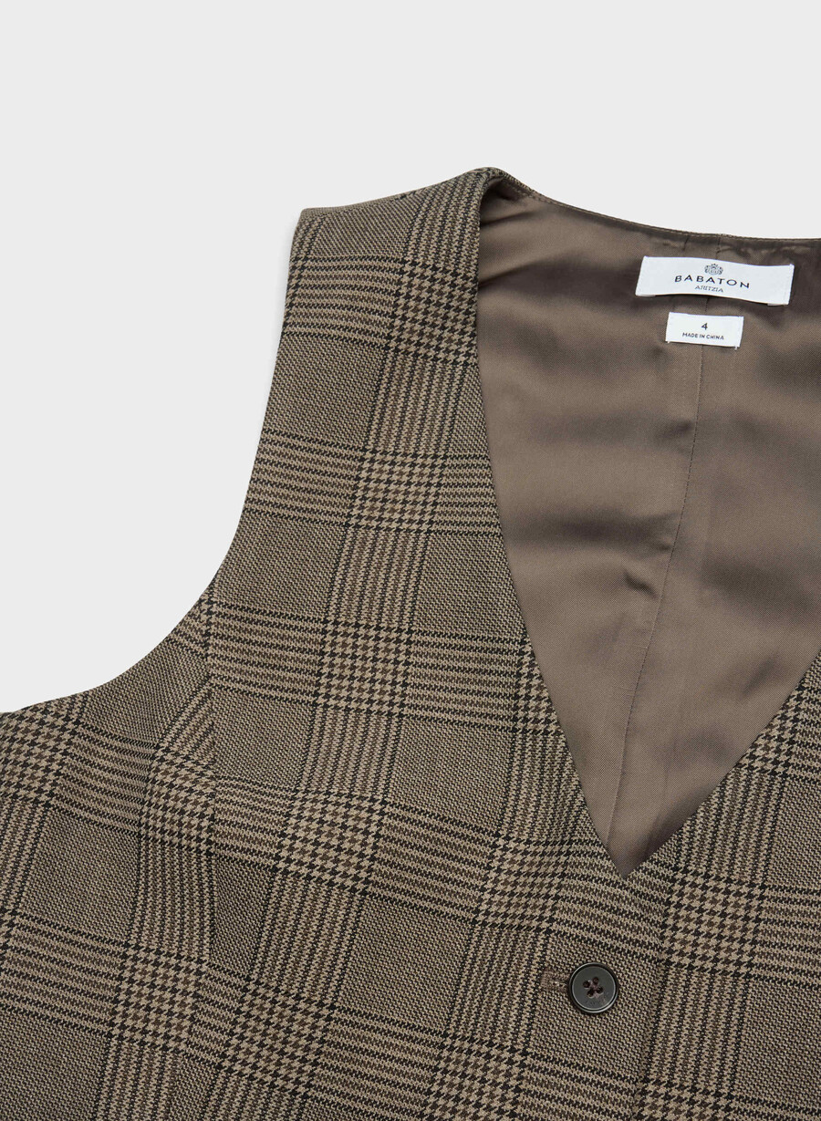 deniro vest - ressential tyson chk browntaup