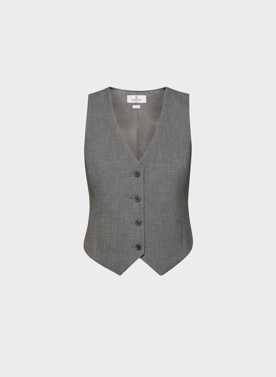 deniro vest - ressential heather charcoal