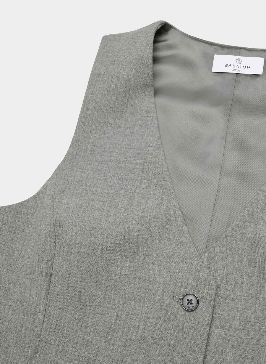 deniro vest - ressential heather dark grey