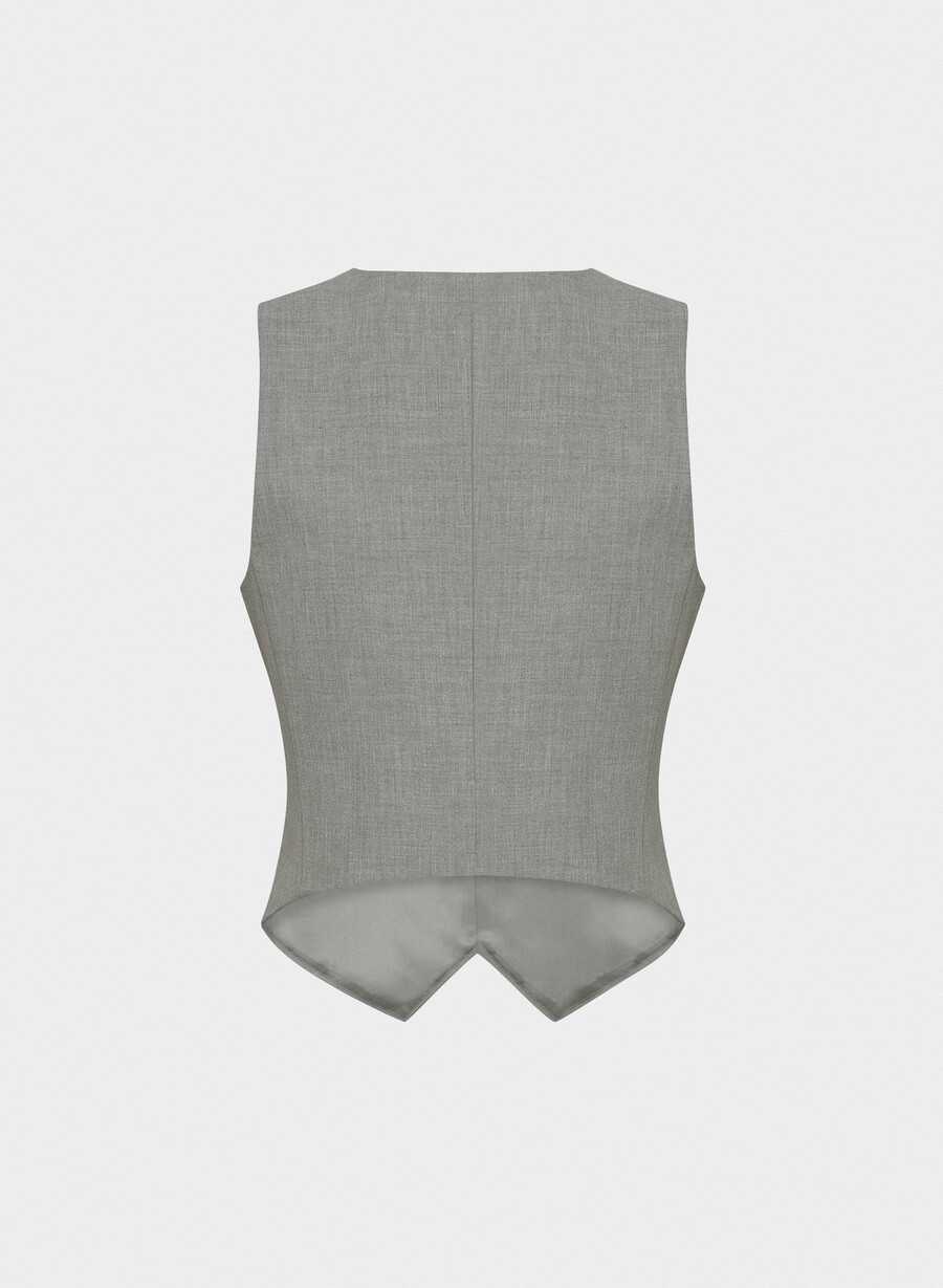 deniro vest - ressential heather dark grey