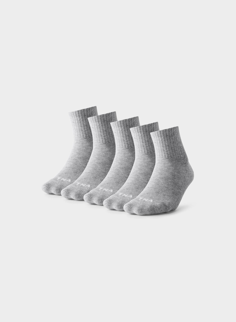 best-ever ankle sock 5-pack heather chrome