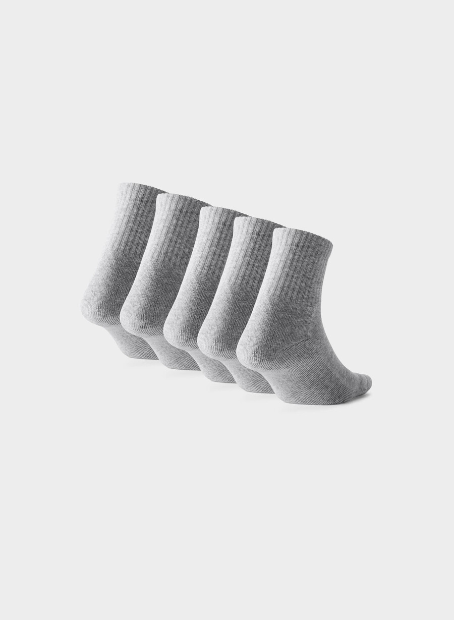 best-ever ankle sock 5-pack heather chrome