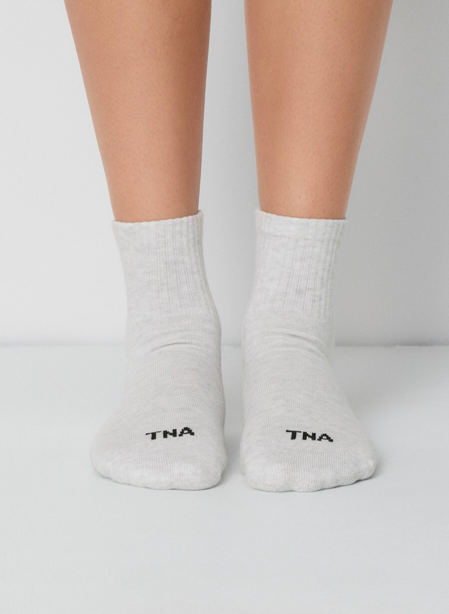 best-ever ankle sock 3-pack heather cloud white