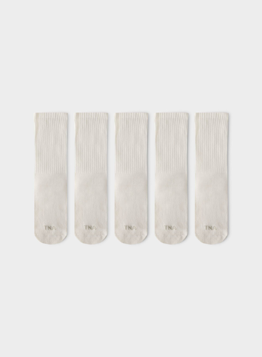 best-ever crew sock 5-pack light birch