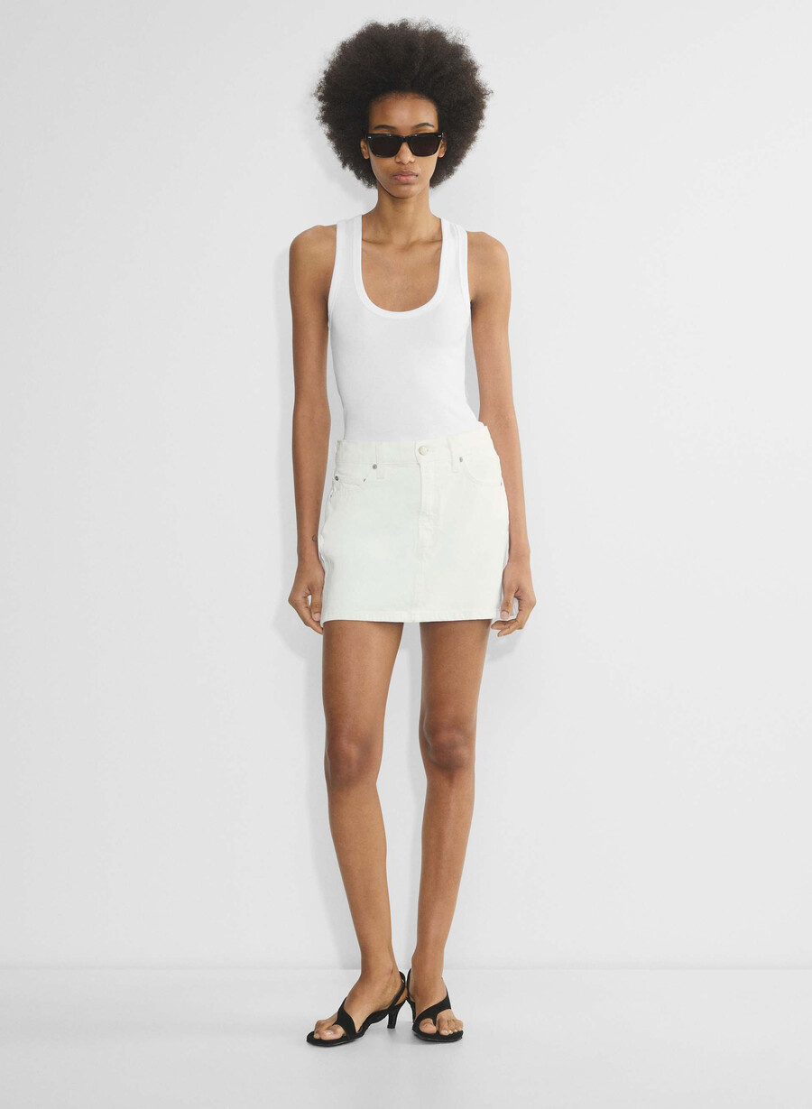 denim forum the 90s ricci denim skirt a little white lie