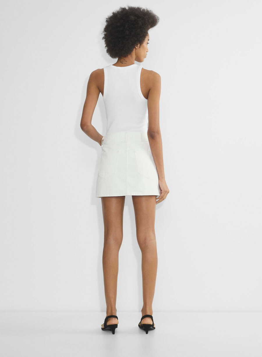 denim forum the 90s ricci denim skirt a little white lie