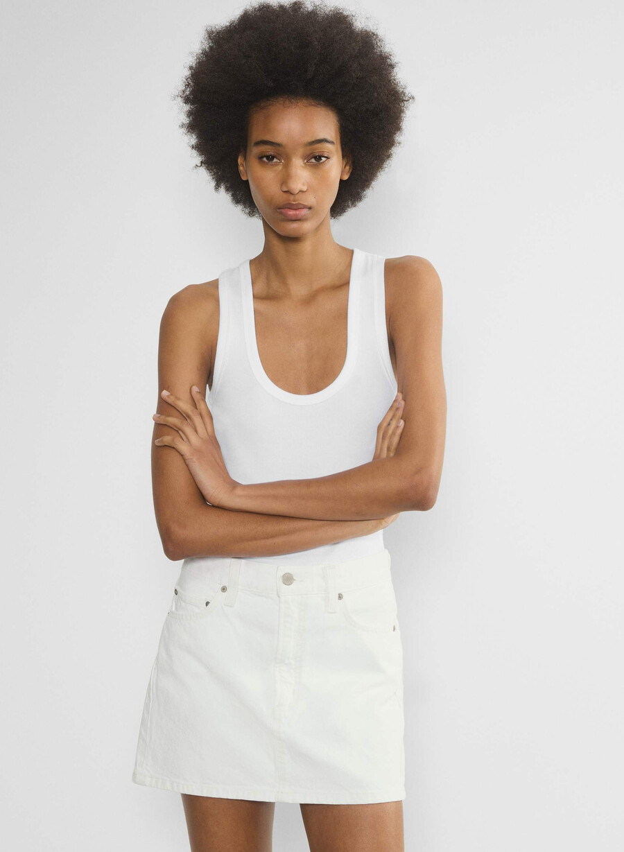 denim forum the 90s ricci denim skirt a little white lie
