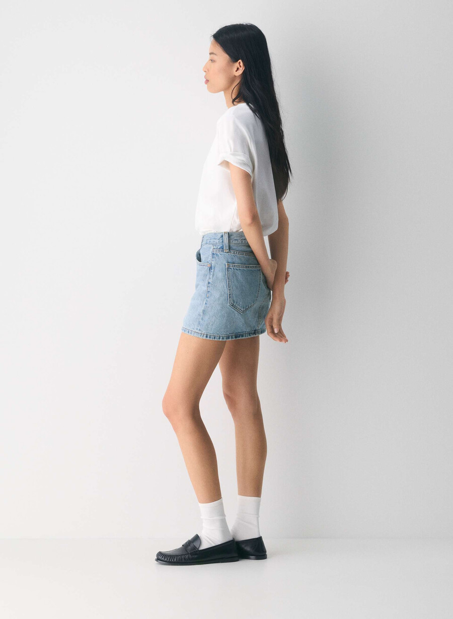denim forum the 90s ricci denim skirt 7 yrs bleu taboo