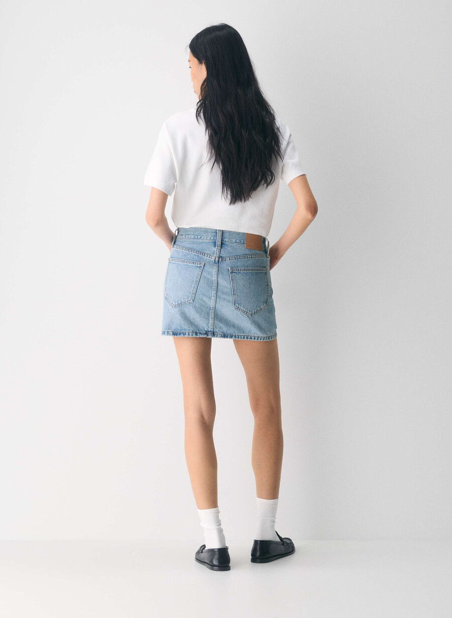 denim forum the 90s ricci denim skirt 7 yrs bleu taboo