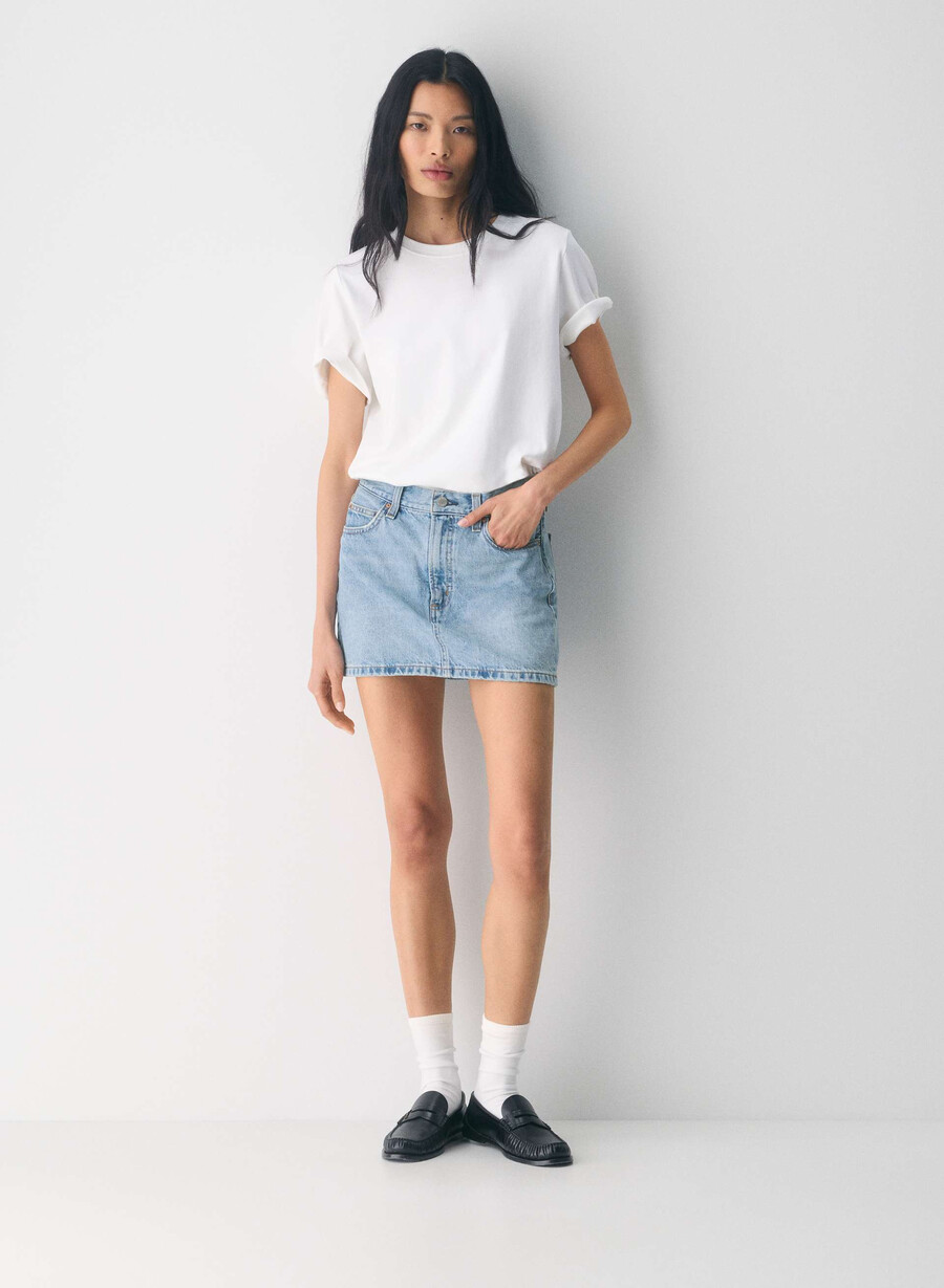 denim forum the 90s ricci denim skirt 7 yrs bleu taboo