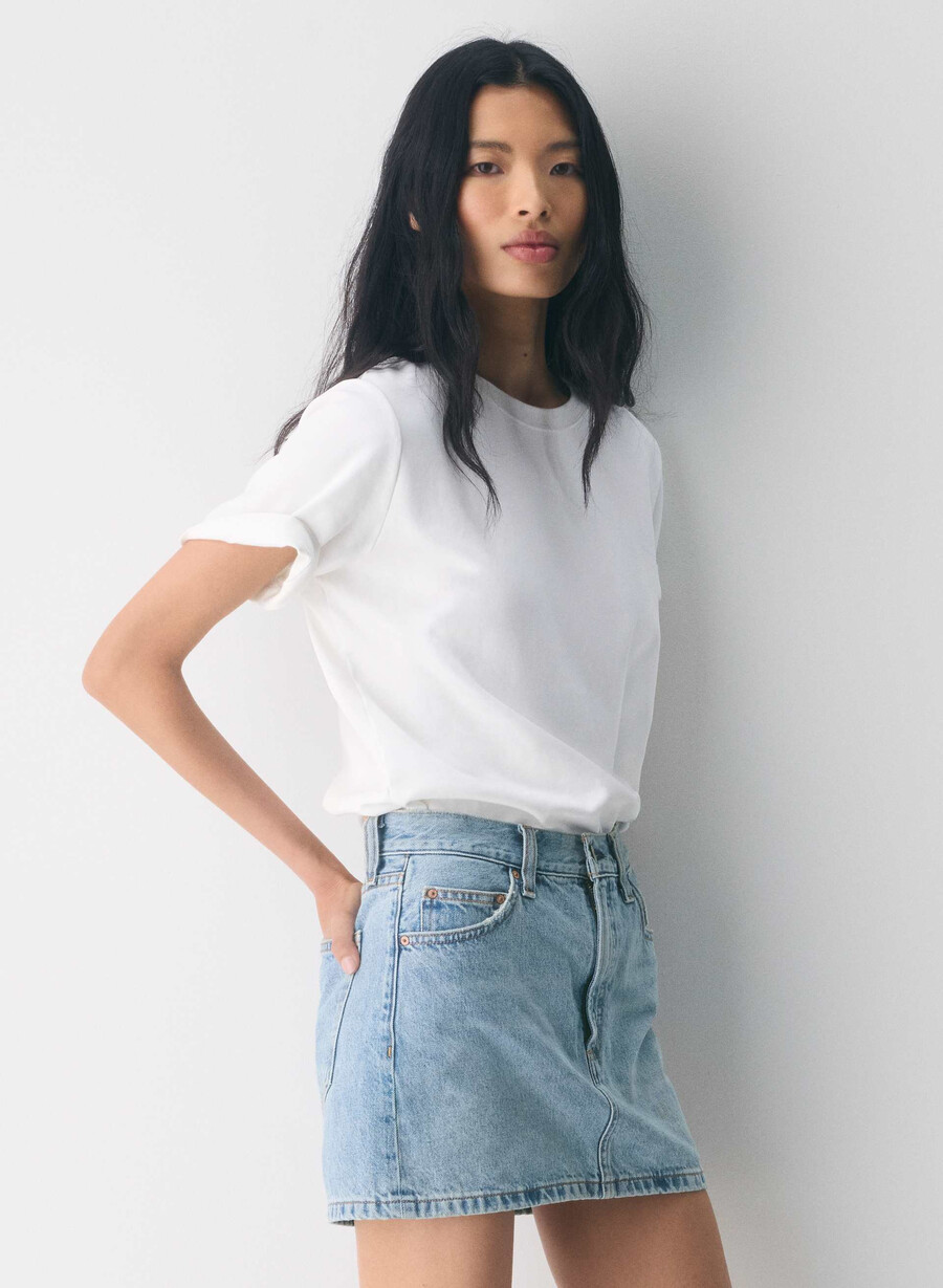 denim forum the 90s ricci denim skirt 7 yrs bleu taboo