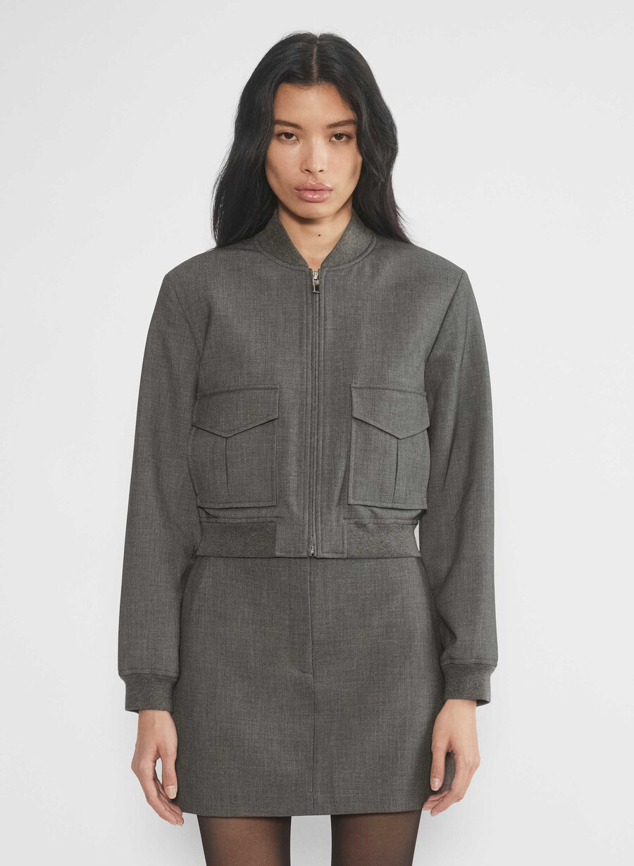 succession bomber - ressential heather charcoal