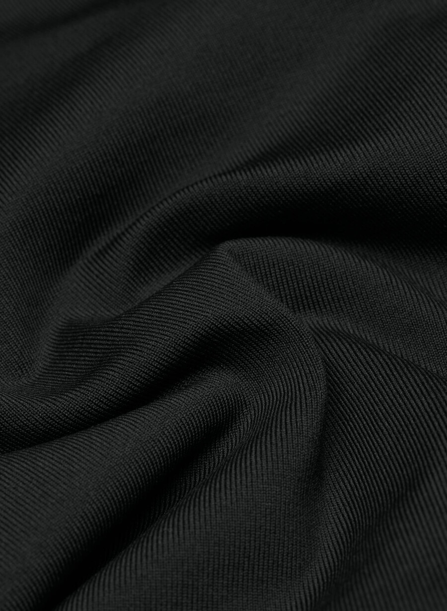 fluid poplin dress black