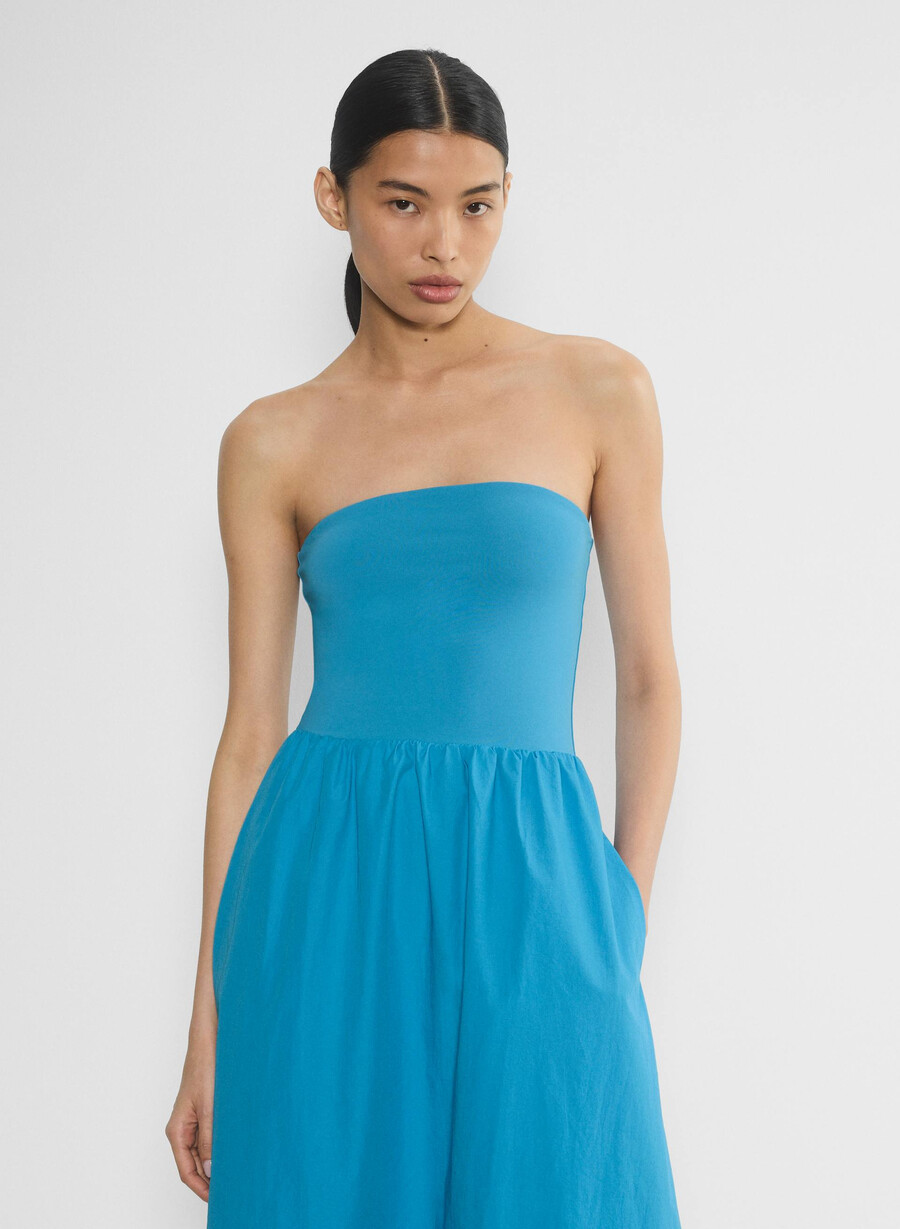 fluid poplin dress blacklight birch