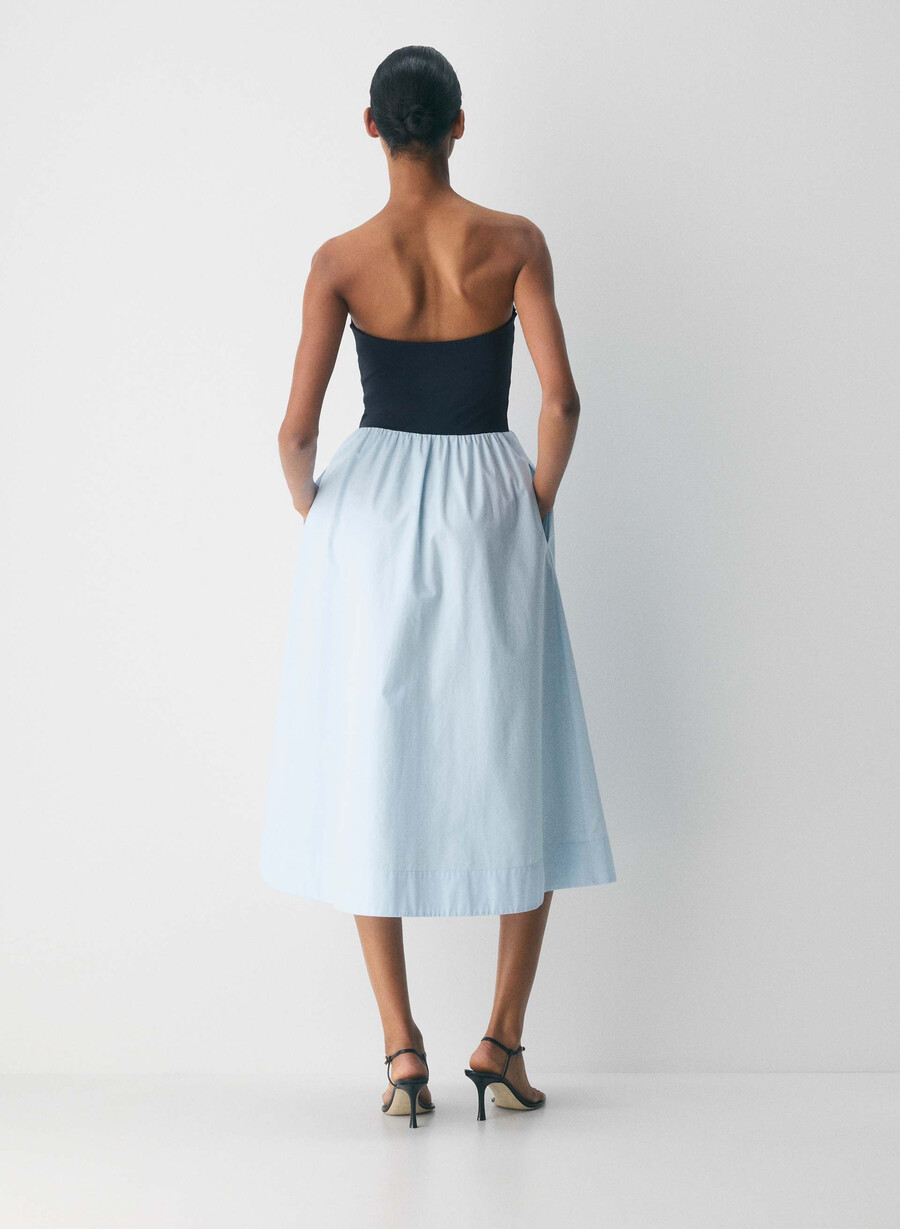 fluid poplin dress villa blueadmiral