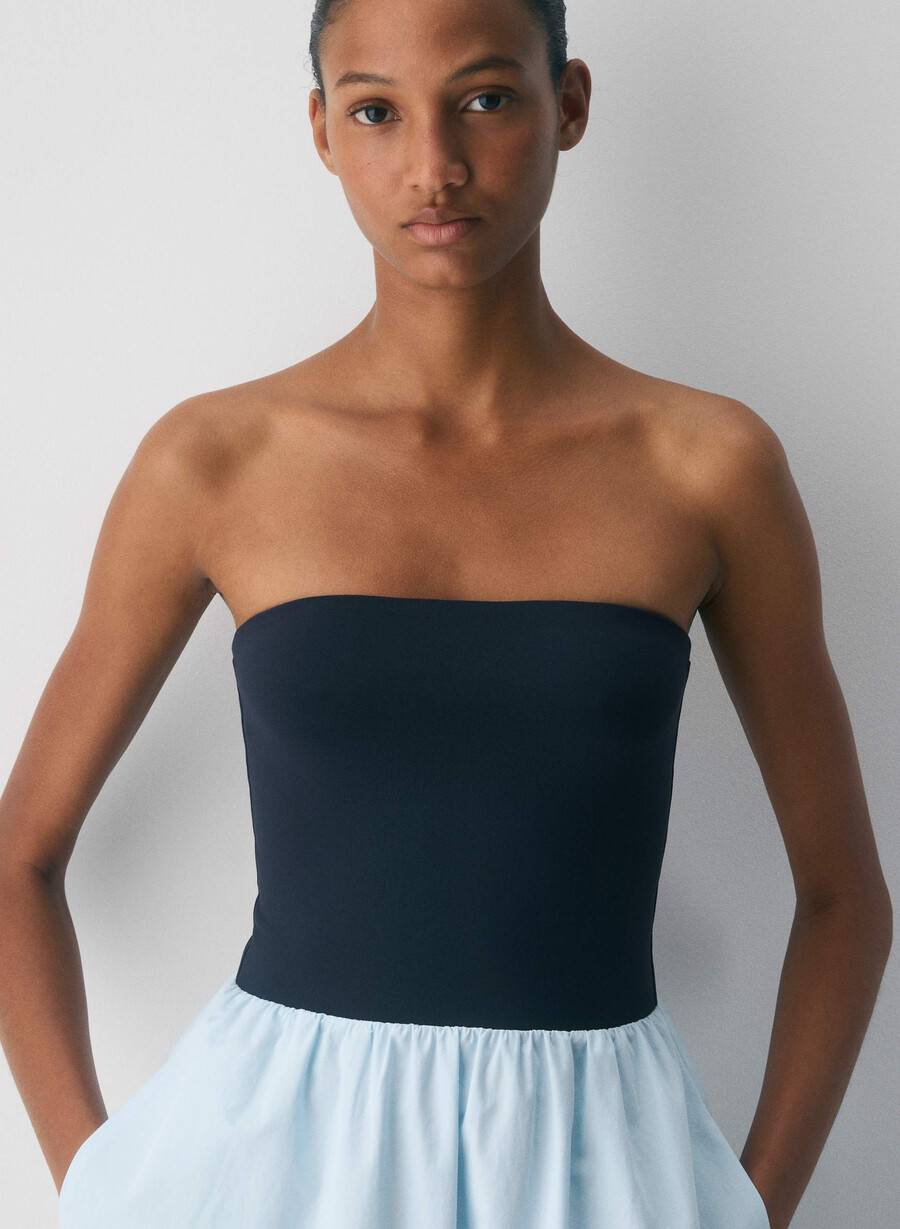 fluid poplin dress villa blueadmiral