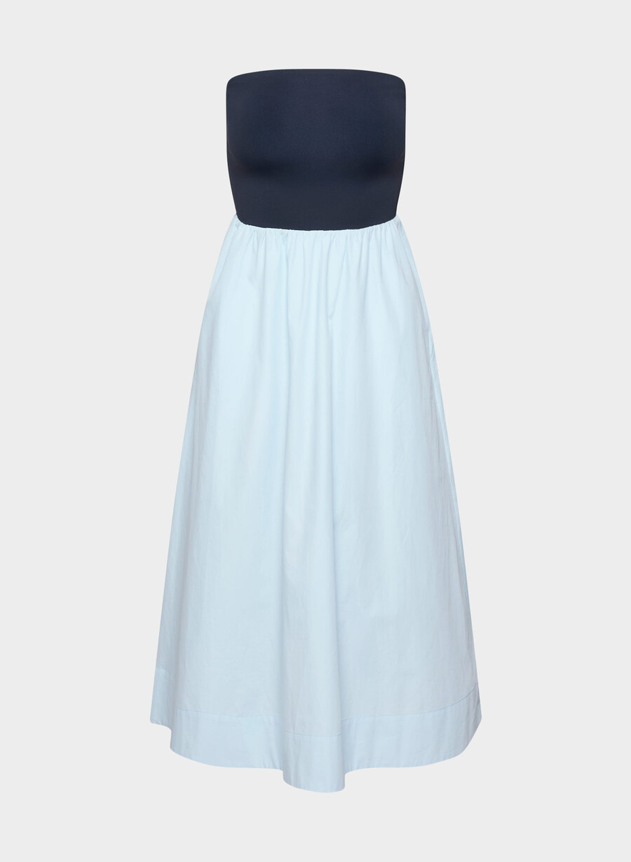 fluid poplin dress villa blueadmiral