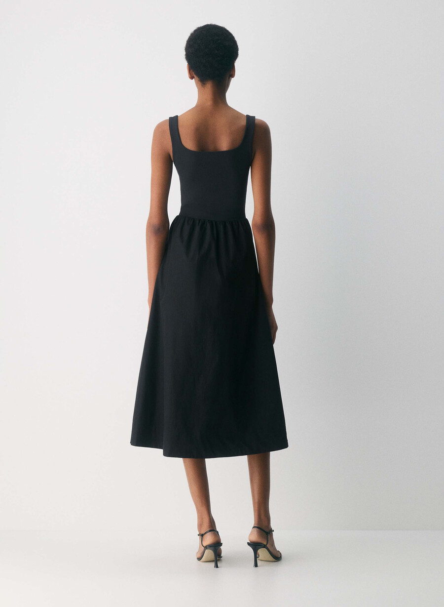 revive poplin dress black