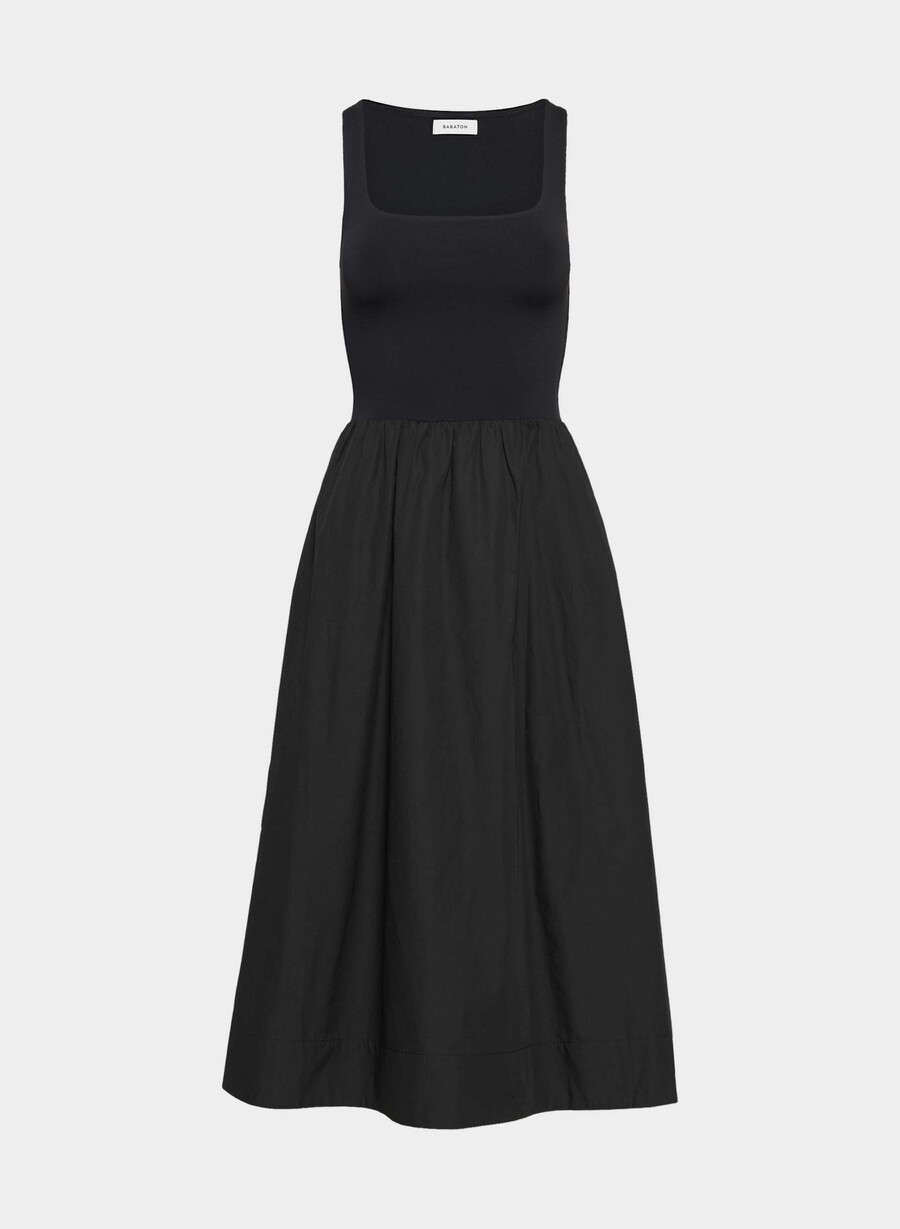 revive poplin dress black