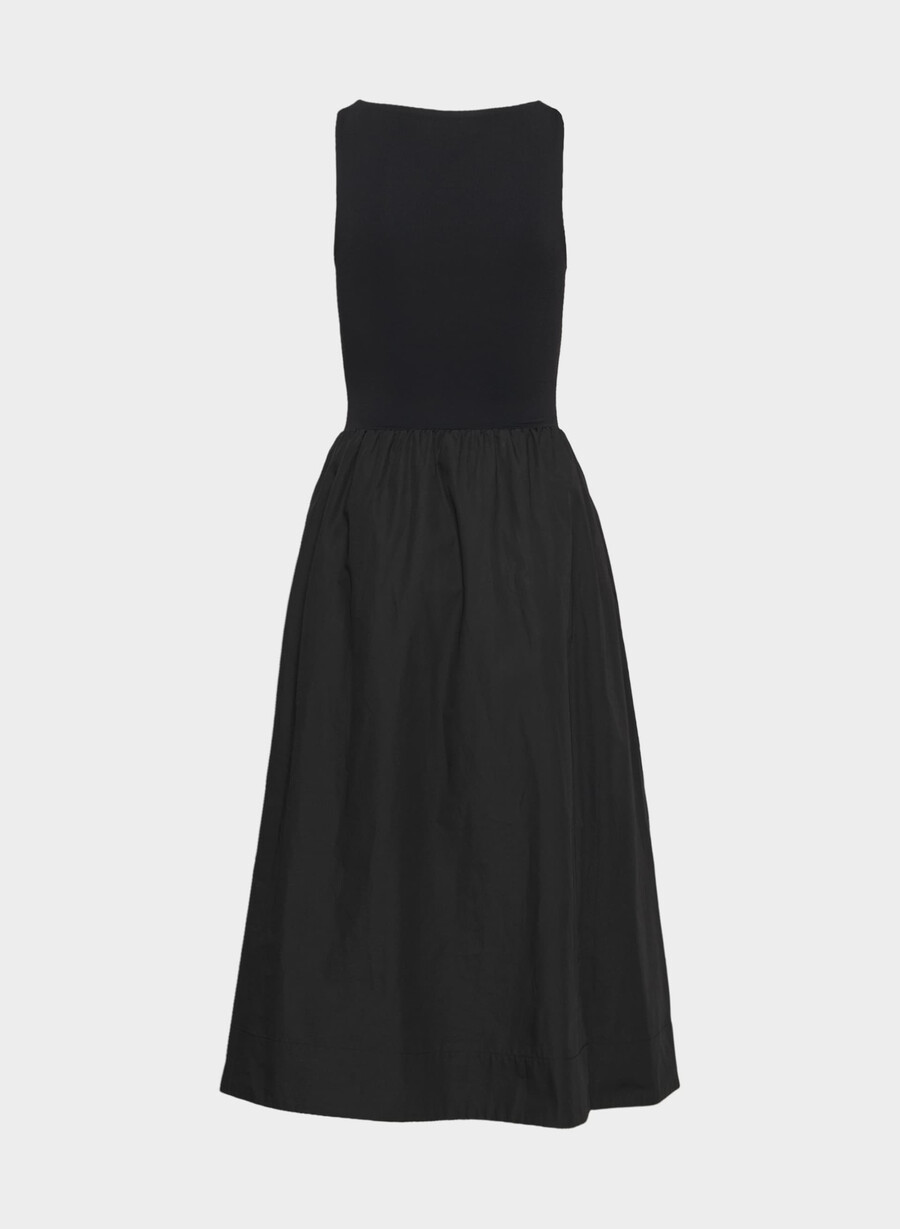 revive poplin dress black
