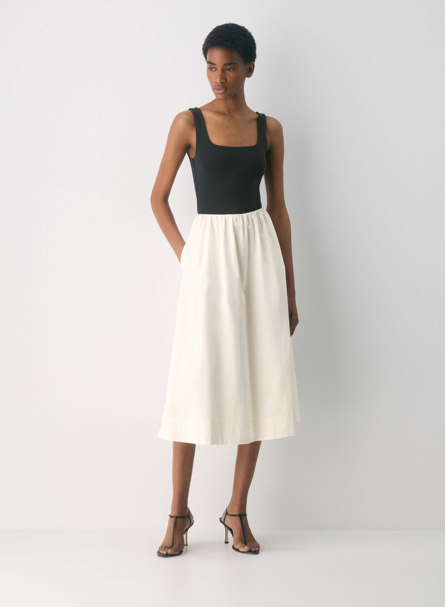 revive poplin dress light birchblack