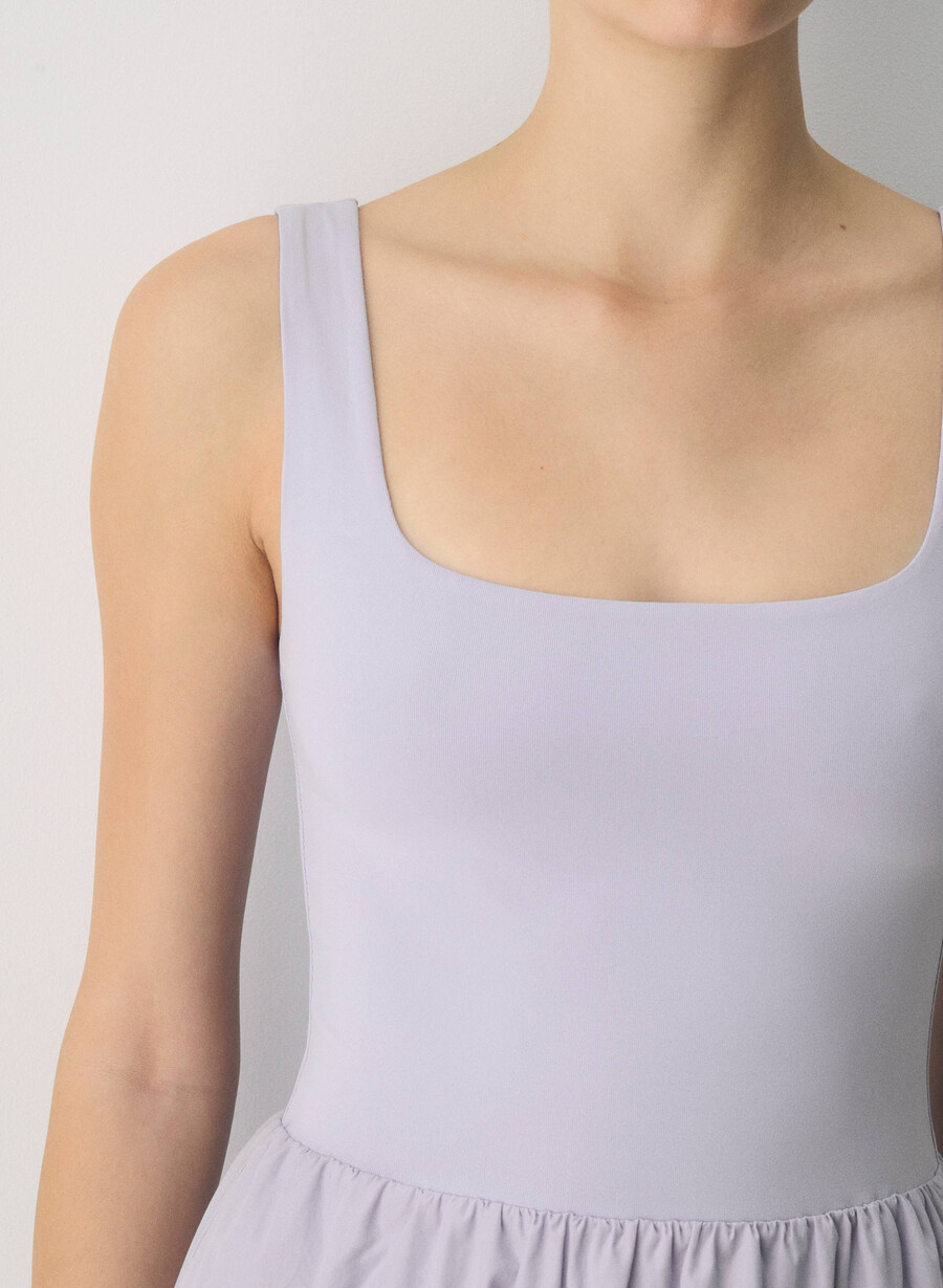 revive poplin dress wildflower lilac