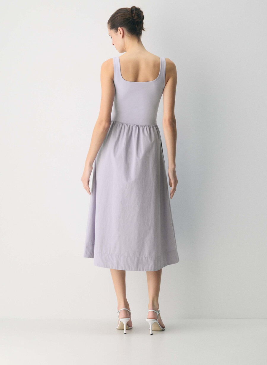 revive poplin dress wildflower lilac