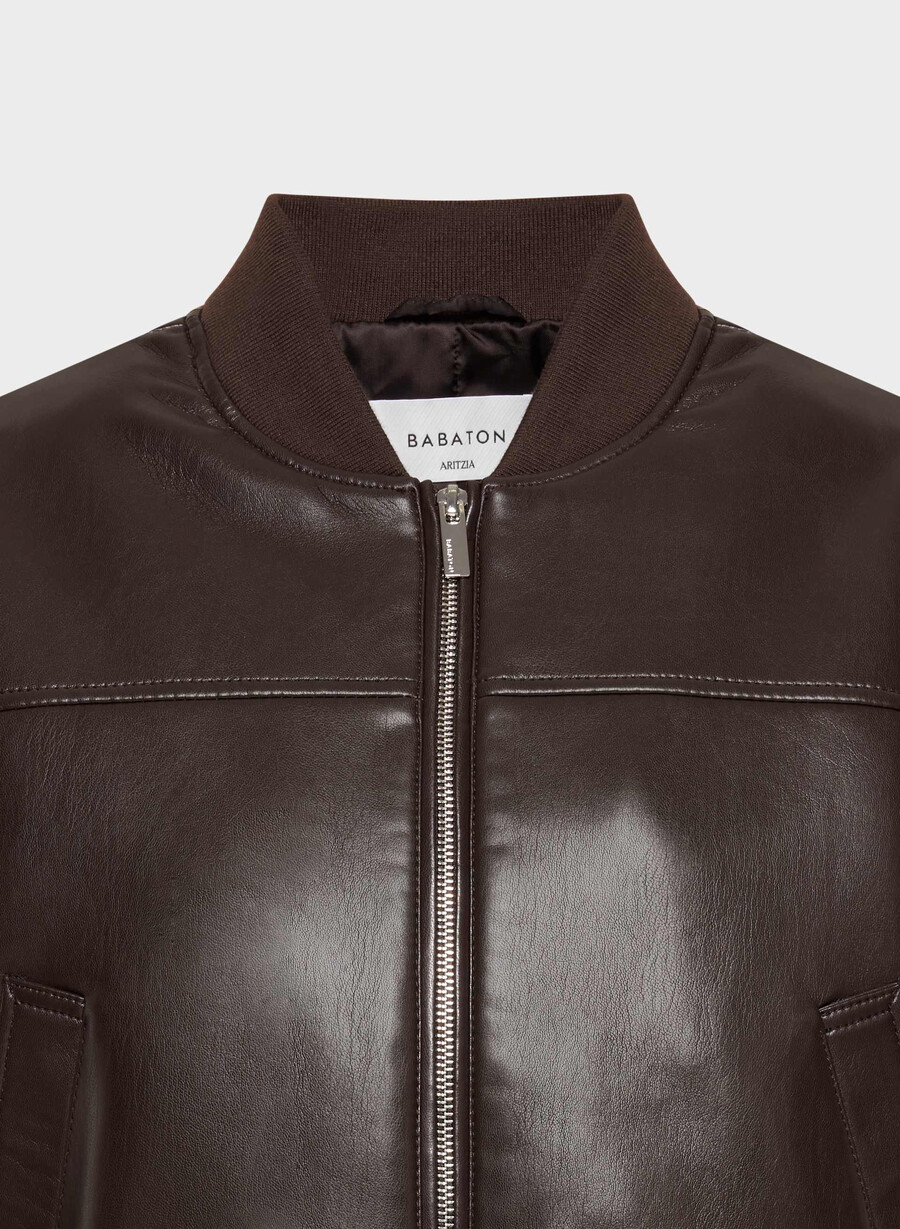 synergy bomber - unreal leather rich mocha brown