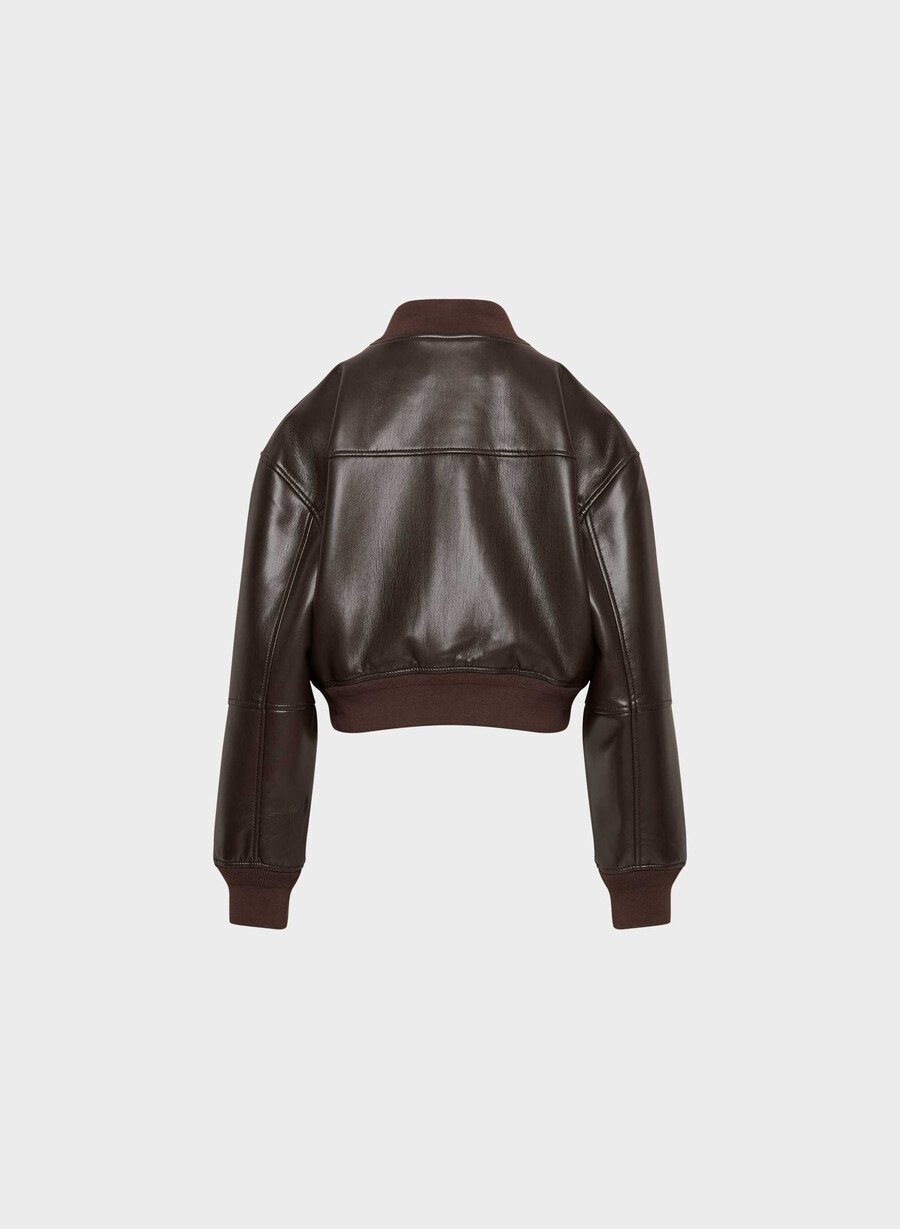 synergy bomber - unreal leather rich mocha brown