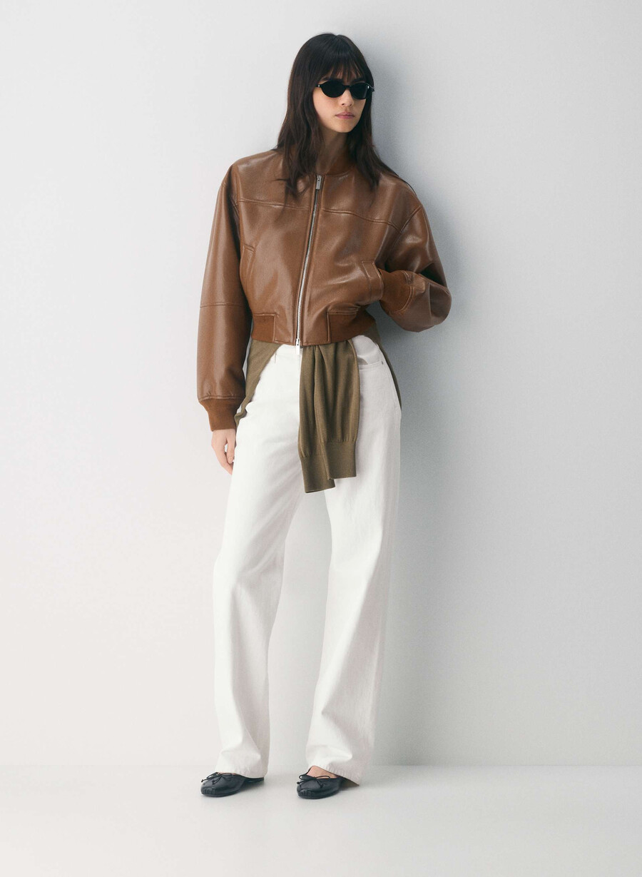 synergy bomber - unreal leather chocolatier brown
