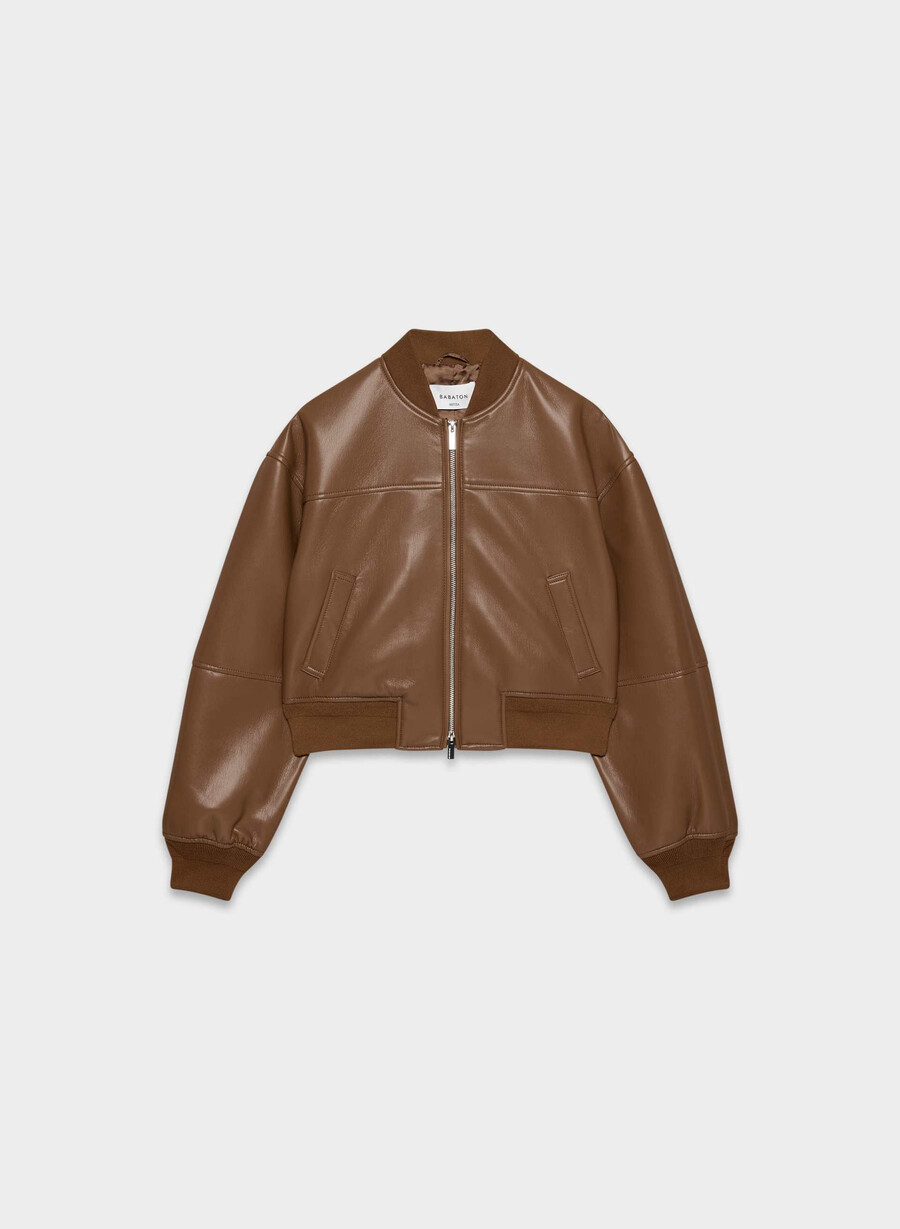 synergy bomber - unreal leather chocolatier brown