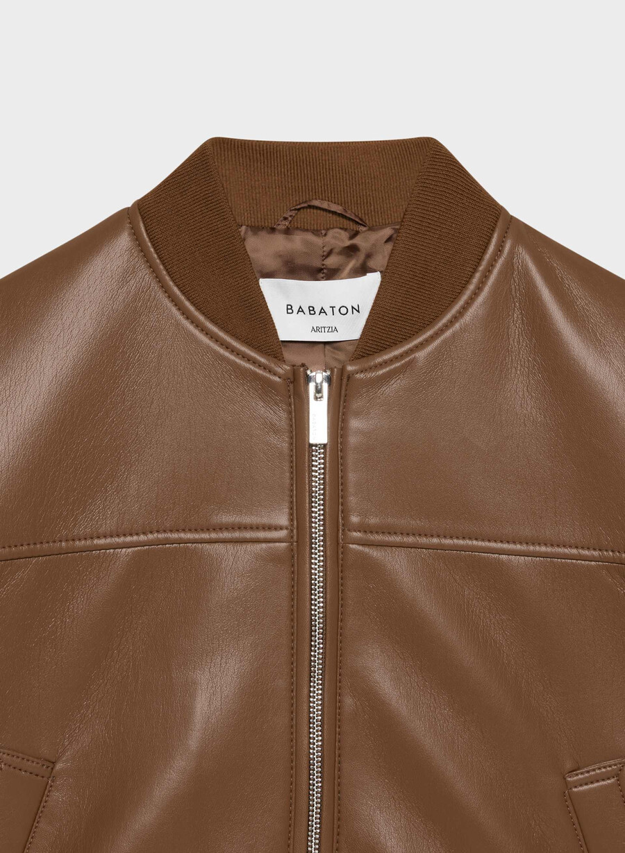 synergy bomber - unreal leather chocolatier brown