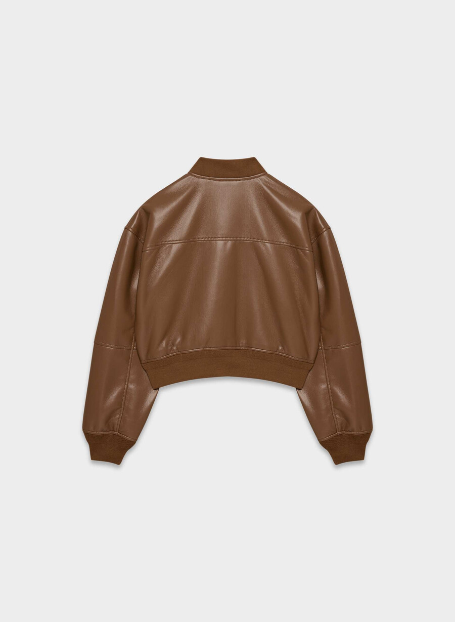 synergy bomber - unreal leather chocolatier brown