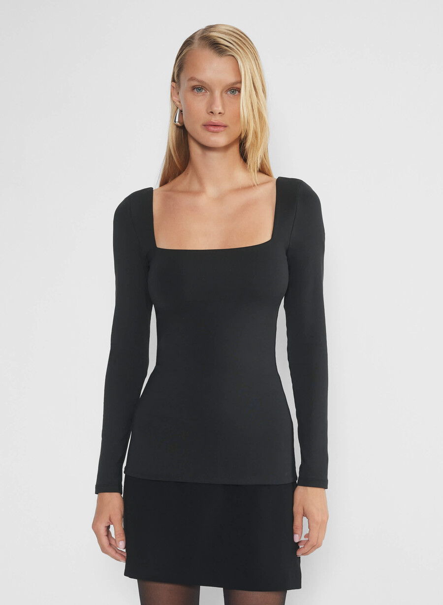 original contour squareneck hip longsleeve black