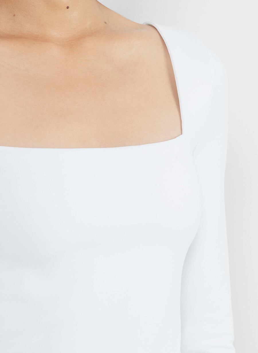 original contour squareneck hip longsleeve bright white