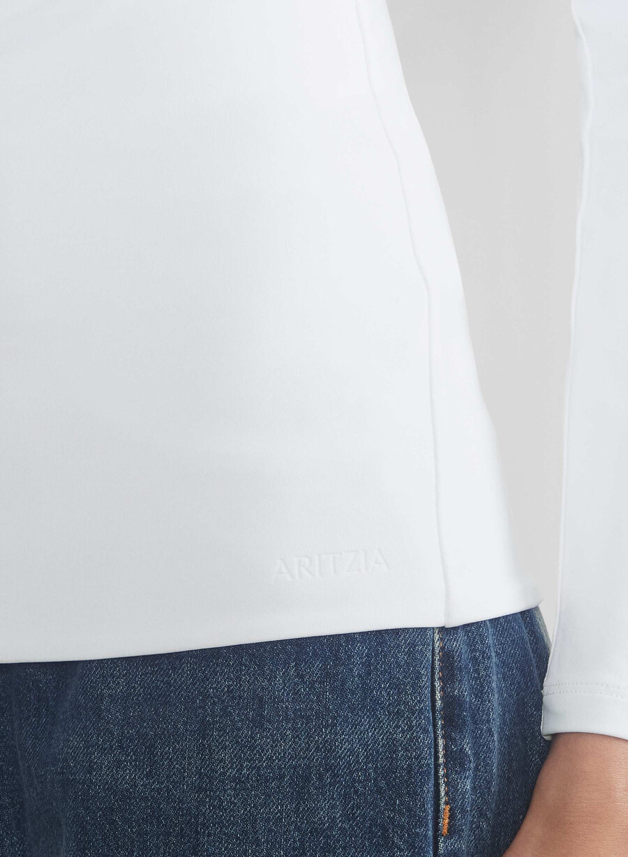 original contour squareneck hip longsleeve bright white