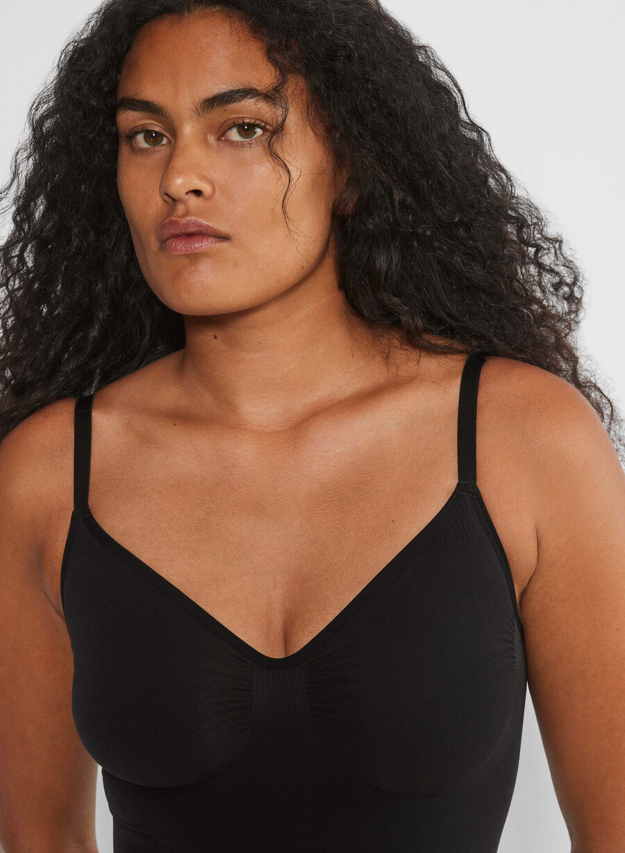 shapeenhance thong bodysuit black