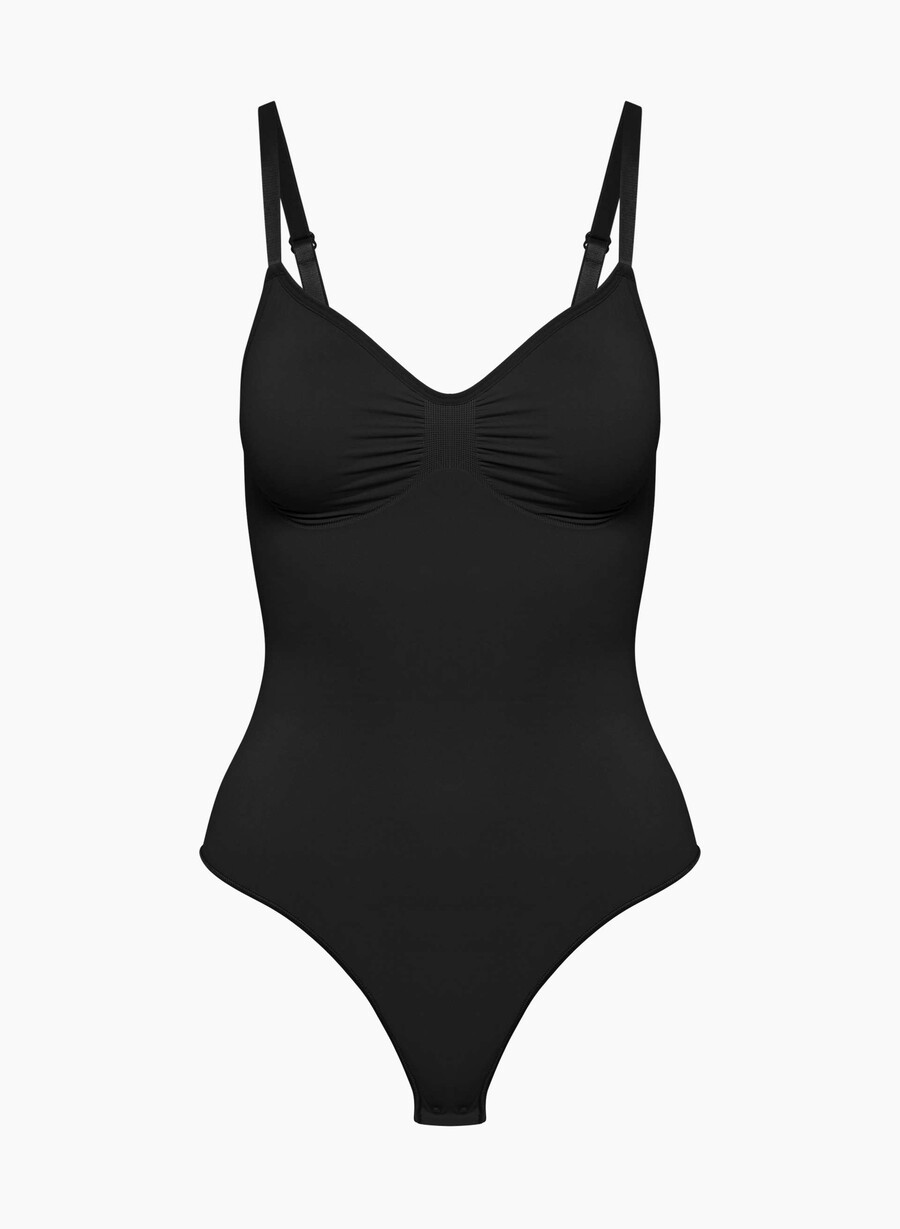 shapeenhance thong bodysuit black