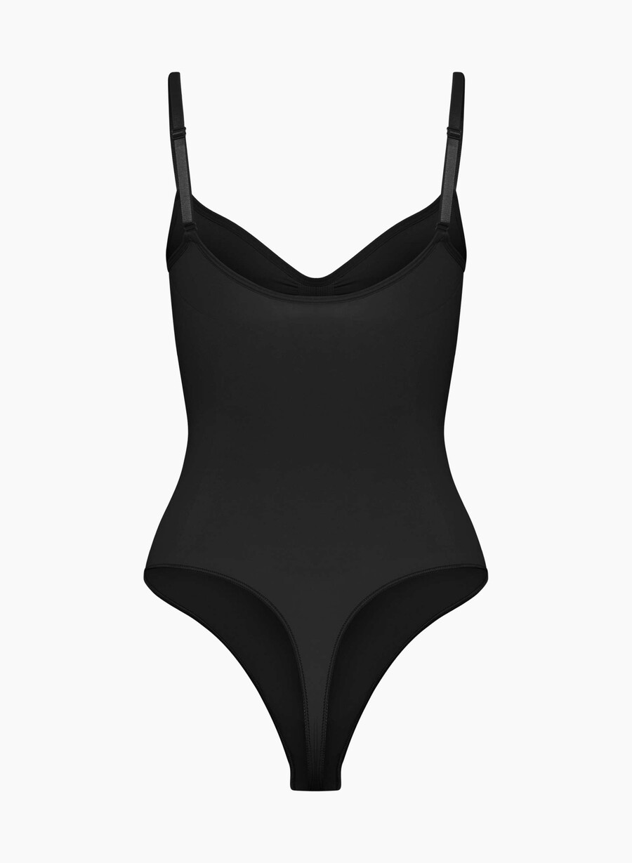 shapeenhance thong bodysuit black