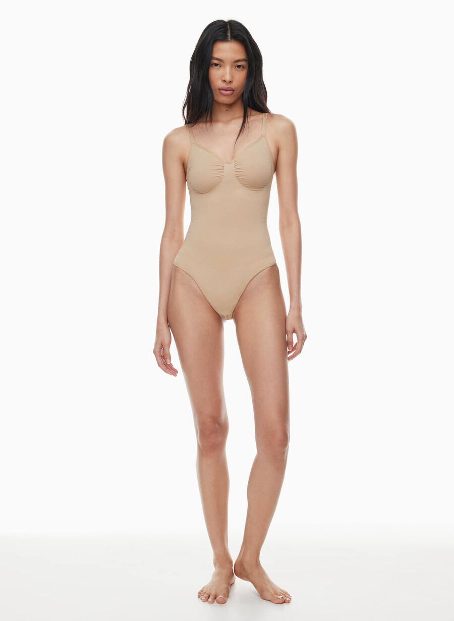 shapeenhance thong bodysuit soft tan
