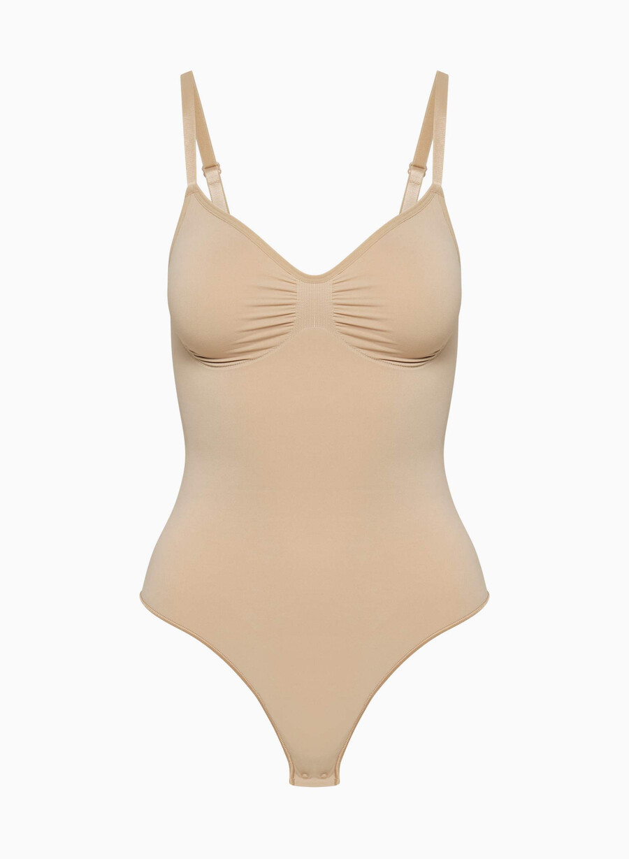 shapeenhance thong bodysuit soft tan